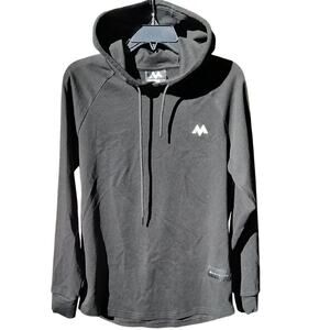 Mentality Womens Small Black Pullover Hoodie with Small White Logo